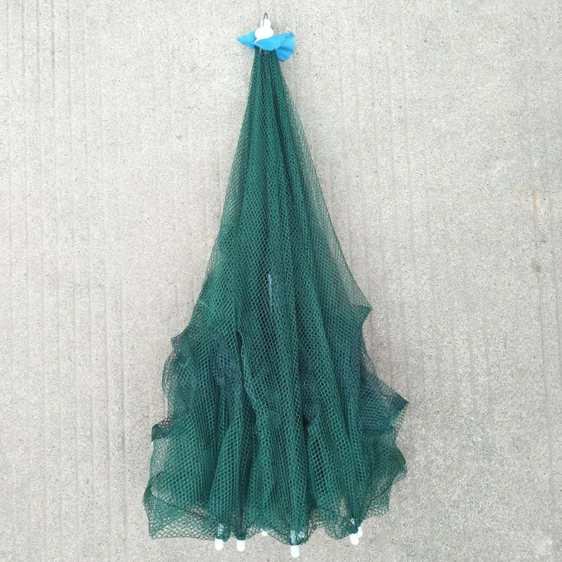 8 отверстий рыболовная сеть складывается портативная шестиугольная литые сети