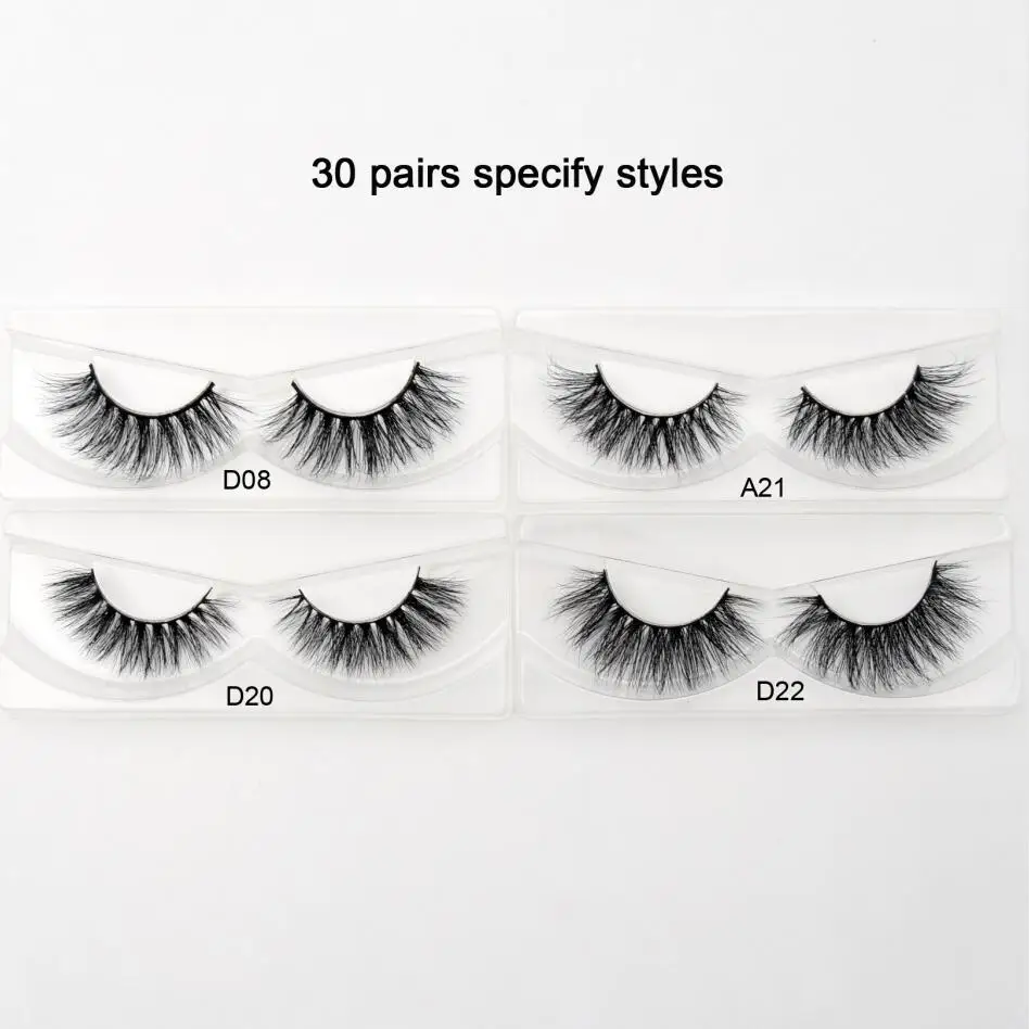 Visofree 30/40 пар/Лот 3D норковые ресницы с лотком без коробки ручной работы полные