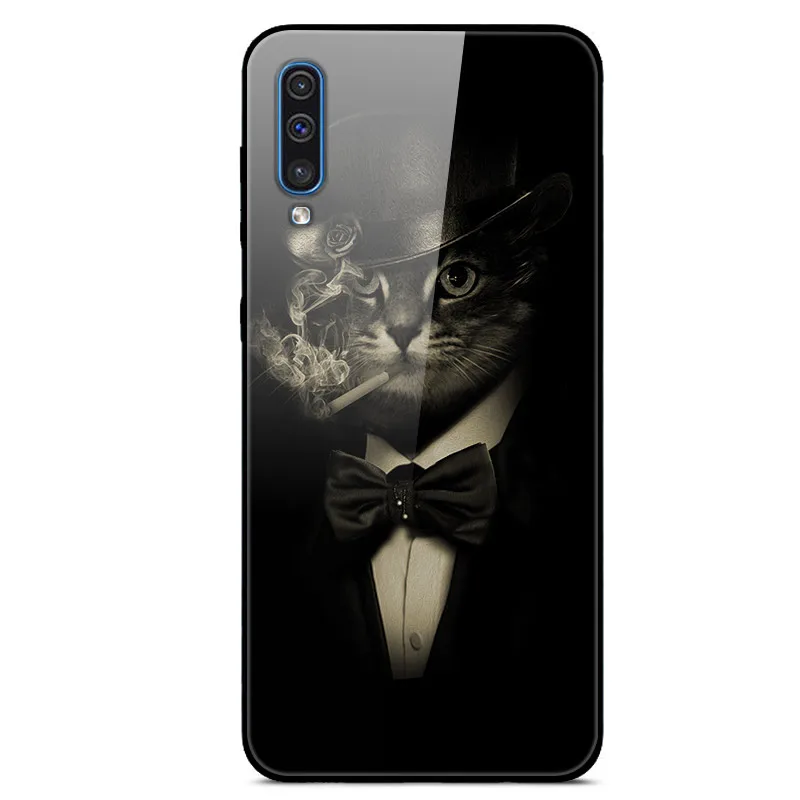 20 Для samsung A70 чехол закаленное Стекло жесткая накладка на заднюю панель для samsung Galaxy A30S A50S A10S чехол для телефона бампер A10 A20 A30 A40 A50 70 - Цвет: 20