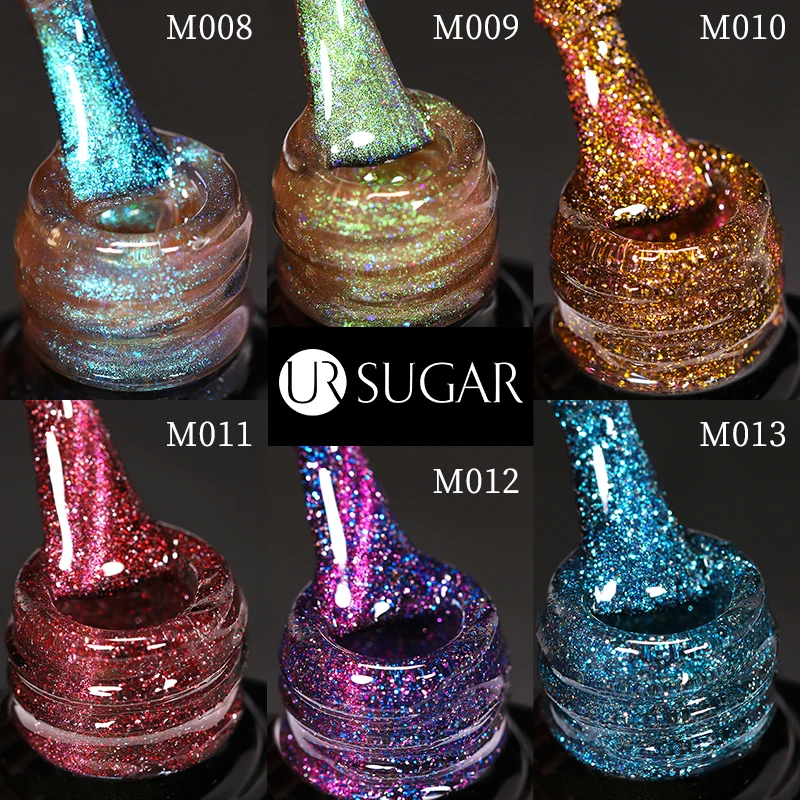 UR SUGAR 7 5 мл светящийся 3D Кот Магнитный УФ гель лак для ногтей светодиодный