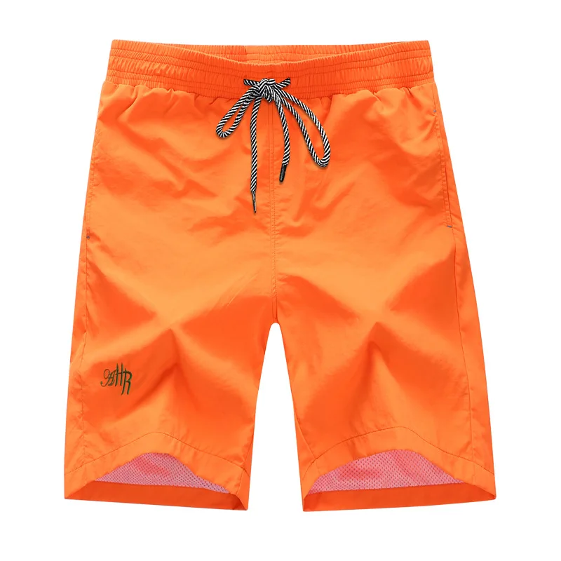 

Summer Men's Shorts Solid Quick Drying Beach Pants Inner Net Surfing Pants Loose Sports Casual Shorts Male