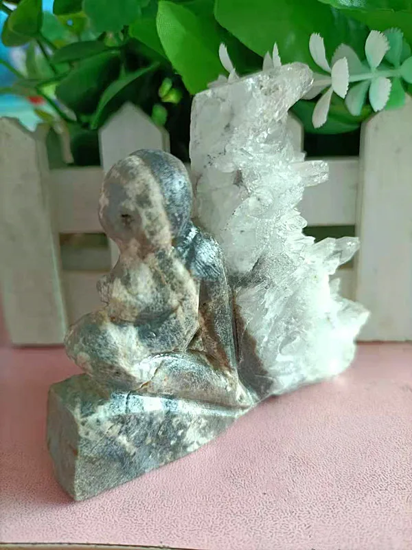 

Натуральный кристалл, кварцевый кластер, резная бабочка, волшебное исцеление, украшение для дома, подарок, случайная отправка