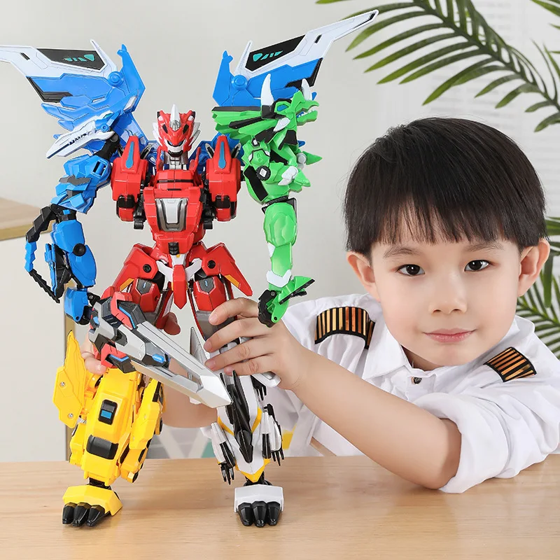 

Деформированные детские игрушки, Игрушечная модель для мальчиков, робот для сборки, Подарочная коробка, механические боты, набор динозавро...
