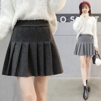 women plaid pleated skirts cosplay high waist a line mini skirts plus size autumn korean japanese school uniform