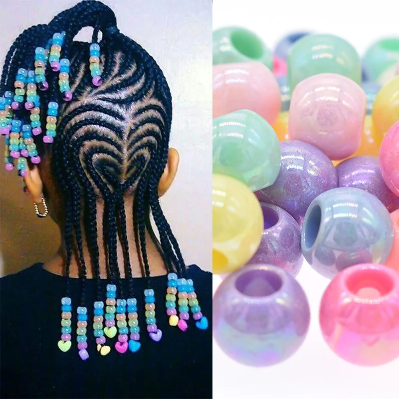 50pcs/lot Dreadlocks Hair Ring Braid Beads hair braid dread dreadlock cuffs clips approx 6mm hole | Шиньоны и парики