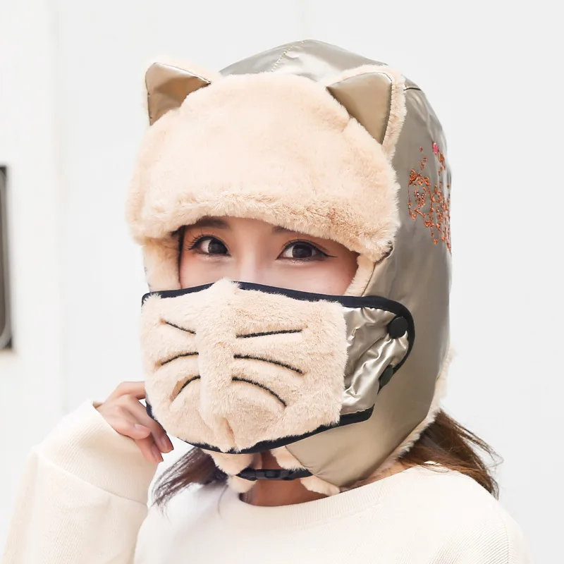 Зимние водонепроницаемые шапки-бомберы с ушками модная шапка-ушанка для женщин и