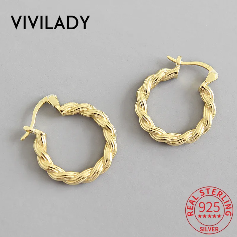 Витые круглые женские серьги кольца из серебра 925 пробы|Серьги-кольца| |