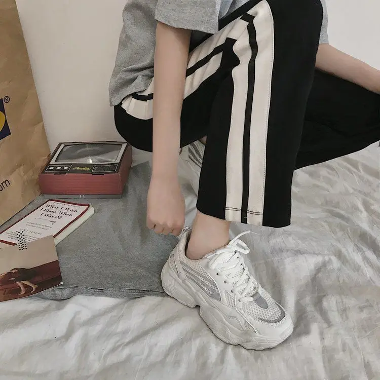 

2020 New Platform Chunky Sneakers Women White Shoes Women Harajuku Trainers Autumn Walking Shoes Woman Baskets Femme