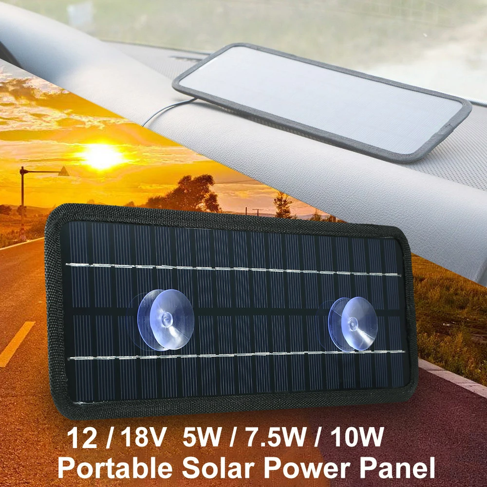 Universal High Efficiency 12V 10W 7.5W 5W Portable Solar Power Panel Car Battery Charger Marine Boat Outdoor Auto Backup |