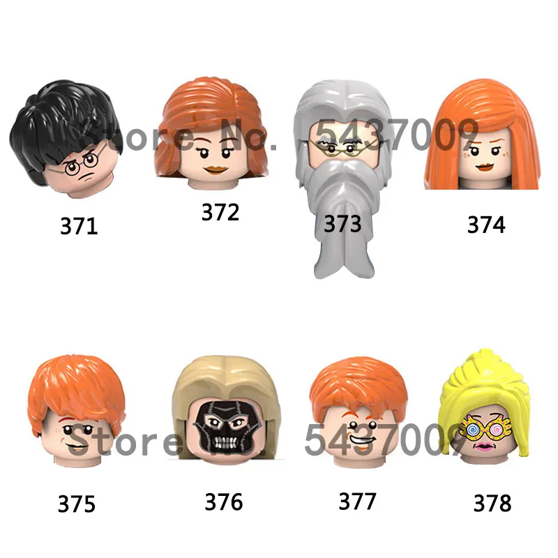 

WM575 WM559 WM566 PG1181 WM687 WM688 371 372 Action Figure Heads MOC Building Blocks Bricks Educational Toys For Children Gifts