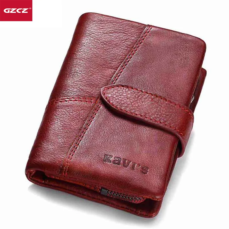 

2022 Genuine Leather Women Wallets Short Luxury Coin Purse Female Small Portomonee Rfid Walet Lady Perse For Girls Money Bag