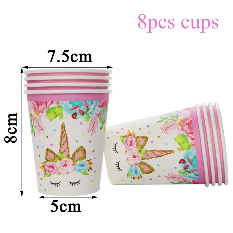 Набор одноразовой посуды в виде единорога 69 шт. | Дом и сад