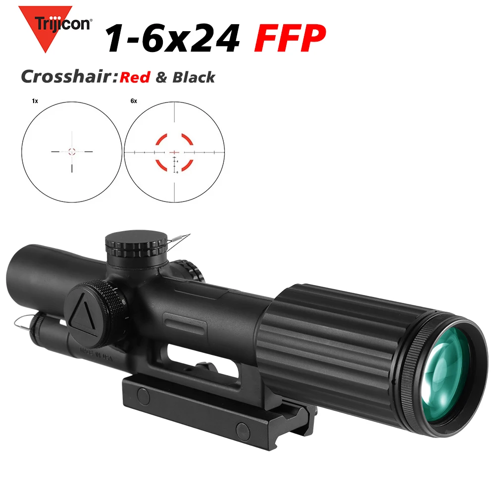 ACOG 1-6X24 Cross Concentric Hunting Scopes Rifle Scope Tactical Optical Sight Illuminated R&ampG Sniper | Спорт и развлечения