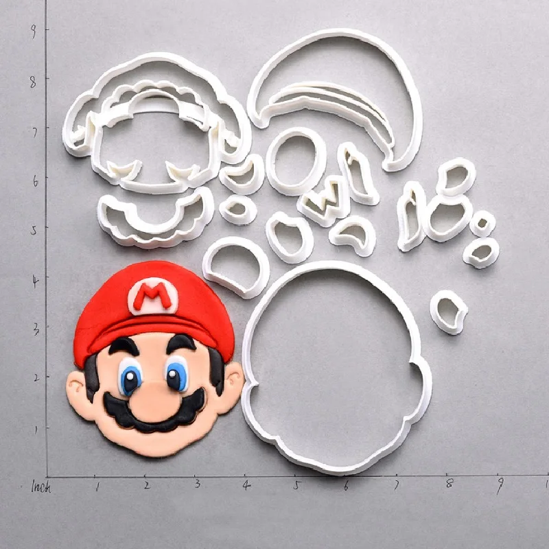 Пластиковая коробка для игры в Марио с 3D рисунком набор вырезания печенья виде