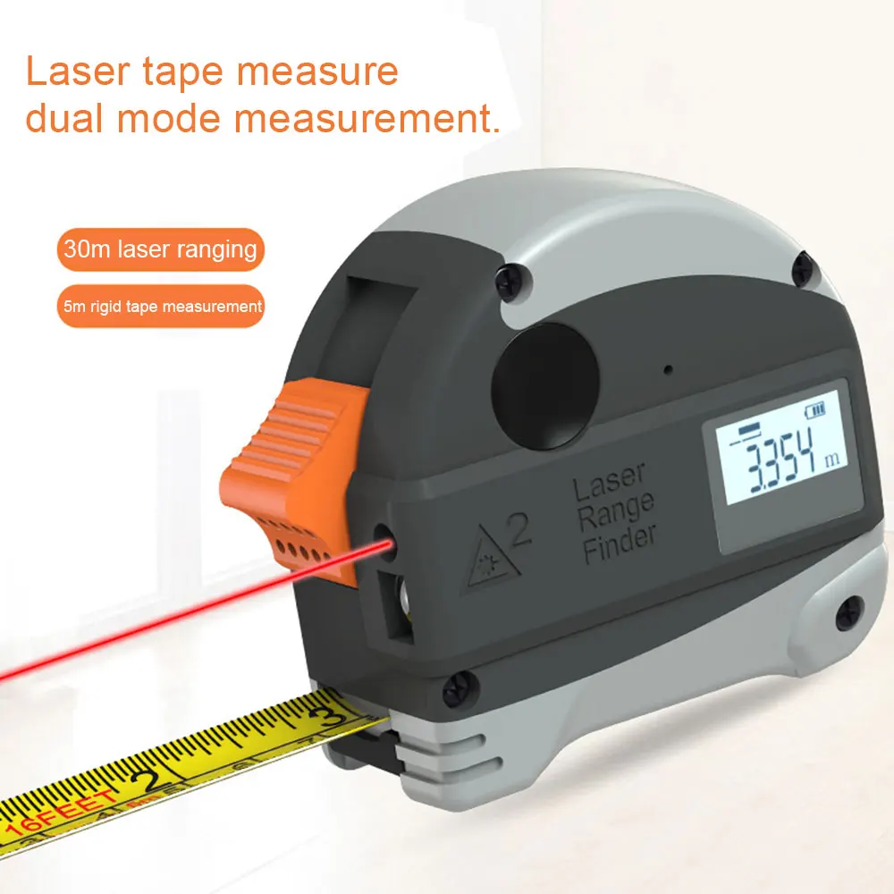 30M/40M Laser Level Distance Meter LCD Digital Infrared Range Finder 5M Tape Measuring Device Rangefinder Construction Gauging |