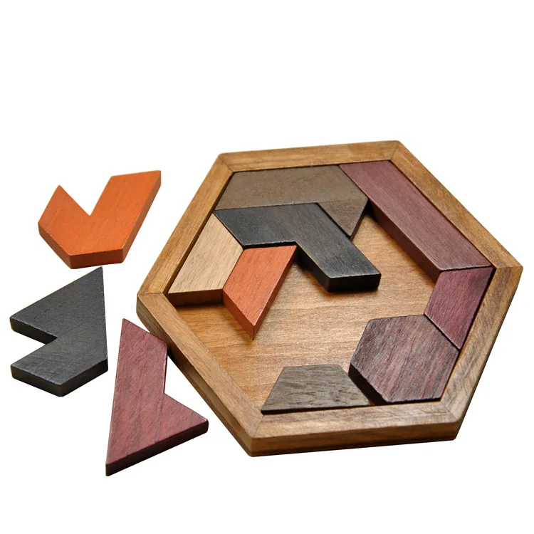 

Деревянные пазлы, Геометрическая головоломка, развивающая игрушка для детей, подарок Монтессори