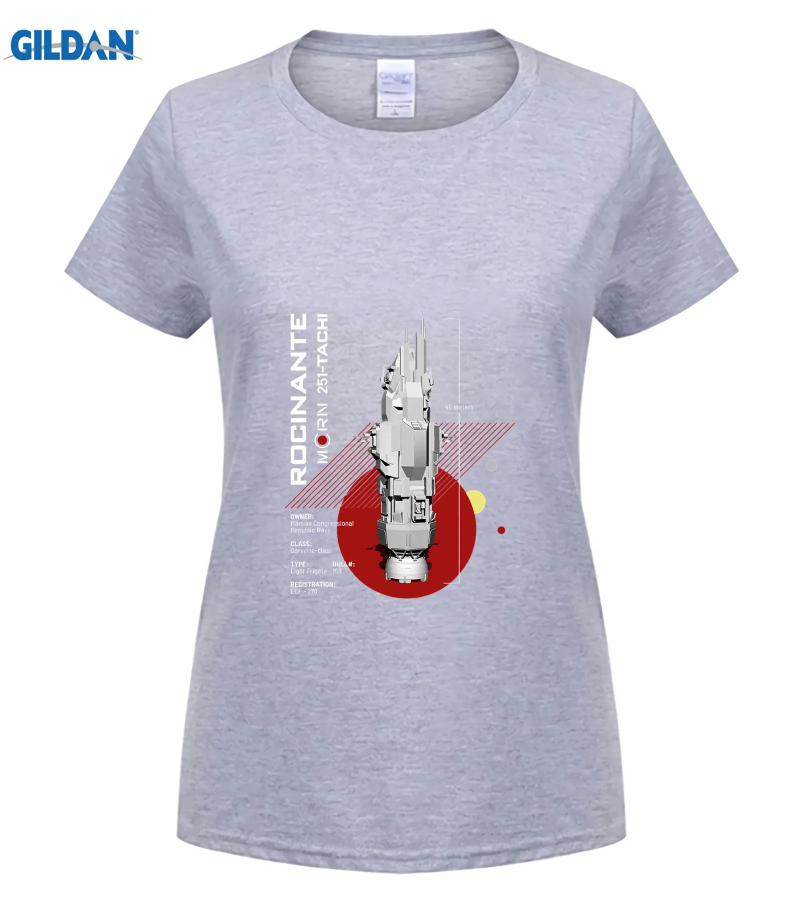 The Expanse Rocinante shipping Летняя мужская футболка с коротким рукавом - Цвет: women Light grey