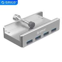 4 port usb 3 0 hubs adapter chassis back clip splitter aluminum alloy converter computer peripherals with android power port