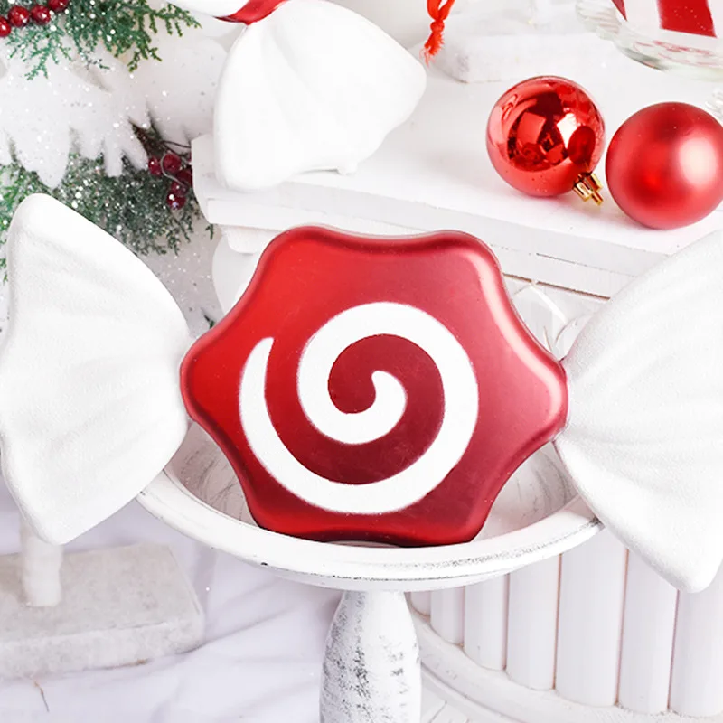 Adorno de &aacute;rbol de Navidad para decoraci&oacute;n del hogar, herramientas de exhibici&oacute;n de bast&oacute;n de caramelo de boda, dulces gigantes de Navidad, decoraci&oacute;n de A&ntilde;o Nuevo-1