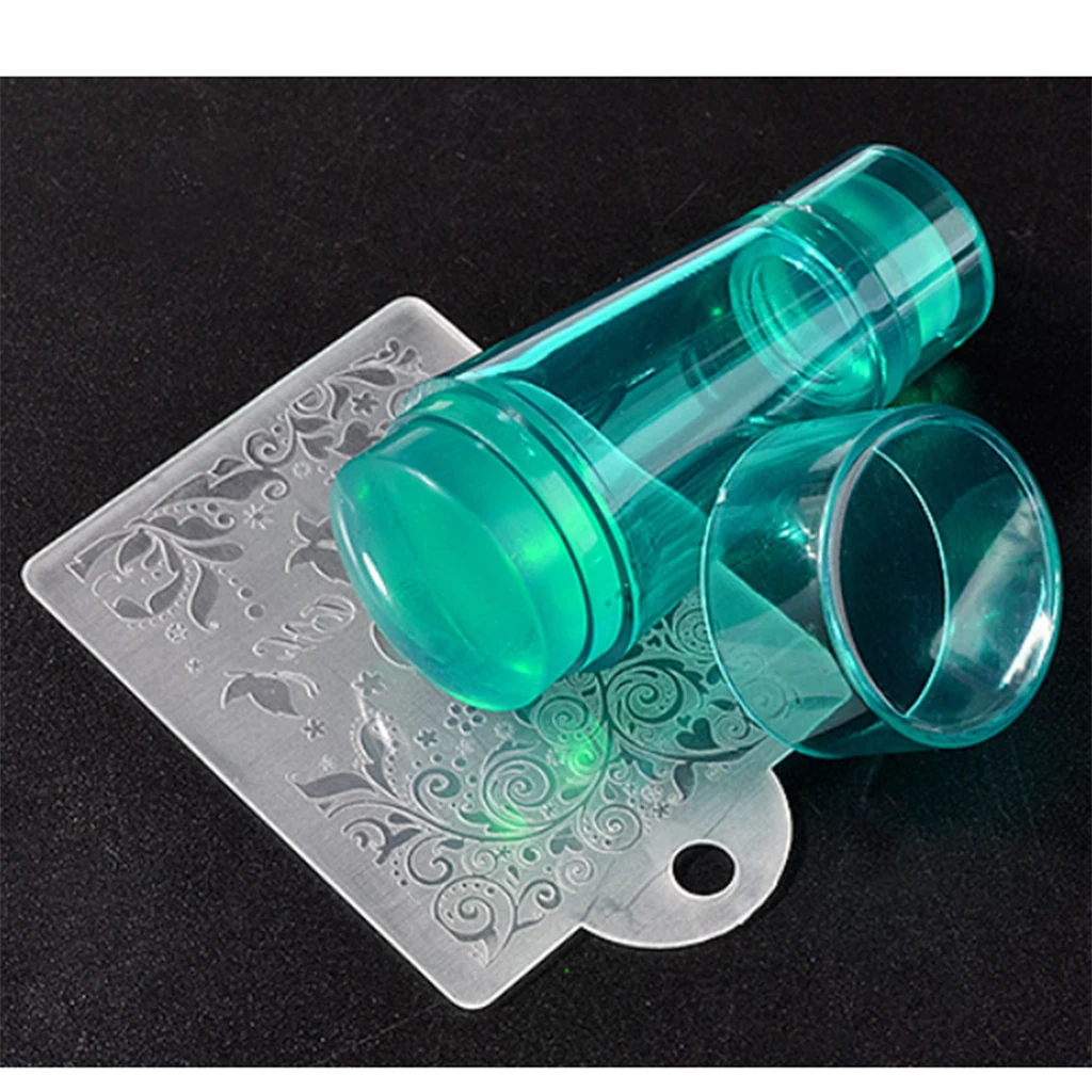 

Набор для стемпинга ногтей с изображением пластины Маникюрный Инструмент DIY розовый/белый