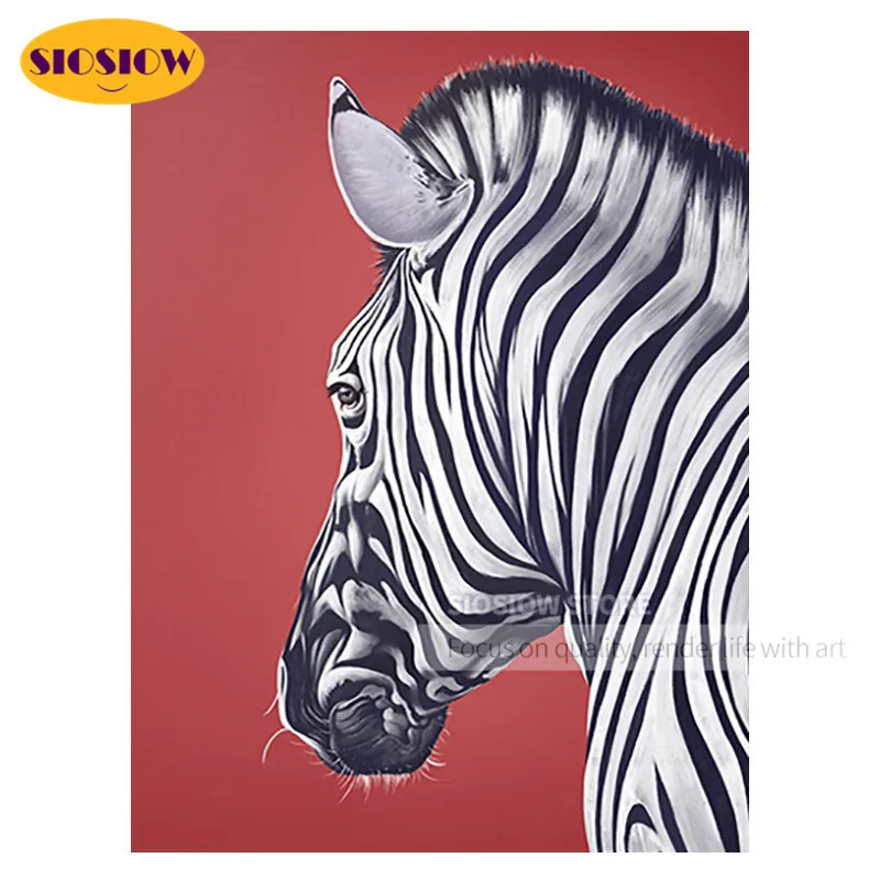 Набор для алмазной вышивки Зебра картина 5d сделай сам с квадратными стразами из