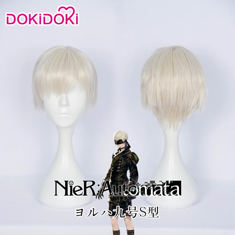 Парик для косплея DokiDoki NieR:Automata 9S мужской короткий термостойкий парик YoRHa No. 9 Type S