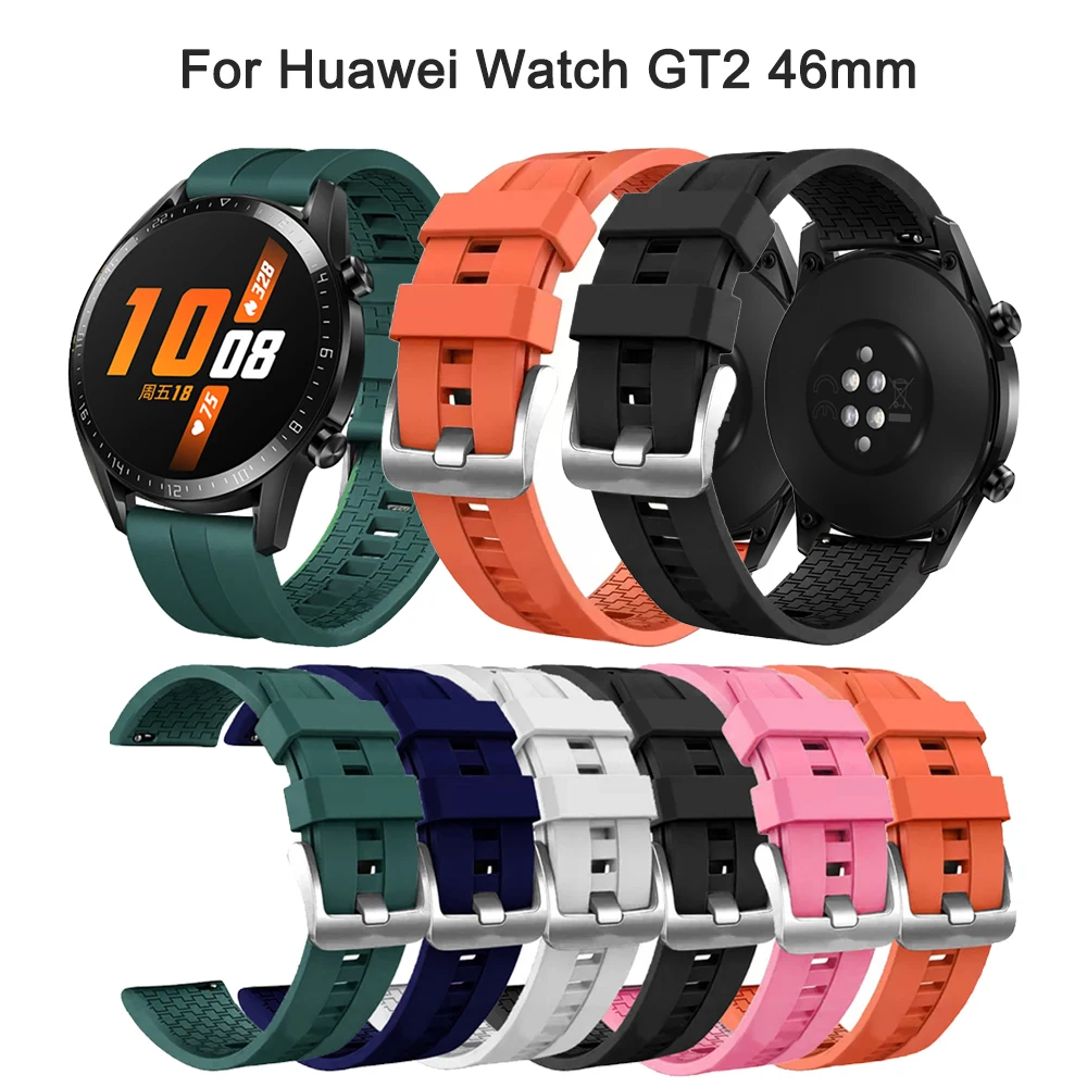 Duobla силиконовый ремешок для Huawei Watch GT2 46 мм Браслет спортивный часов GT 2 мягкий