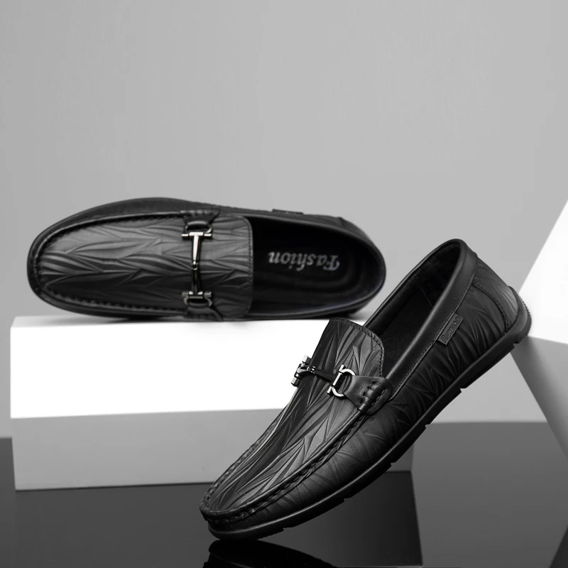 Туфли мужские классические брендовые простые легкие для делового образа черные