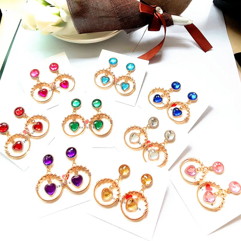 202 0New круглые серьги женские модные Кристальные акриловые висячие с кисточками