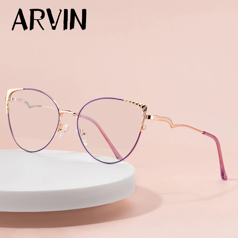 

Женские очки в металлической оправе кошачий глаз Модный брендовый дизайн Ladyes 2022 Новое поступление высококачественные оптические очки с за...