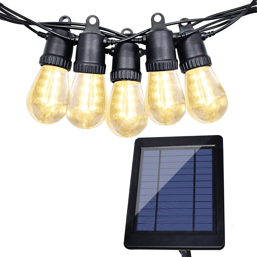 Светодиодная гирлянда на солнечной батарее подвесной садовый светильник с