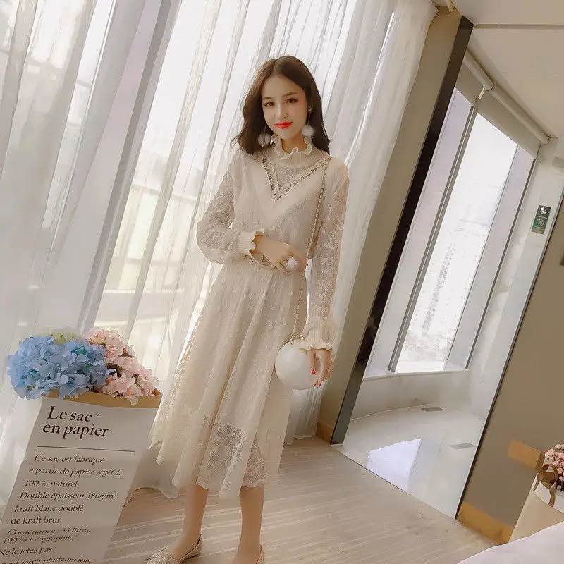 Женское Сетчатое кружевное платье сексуальное женское эстетическое Макси