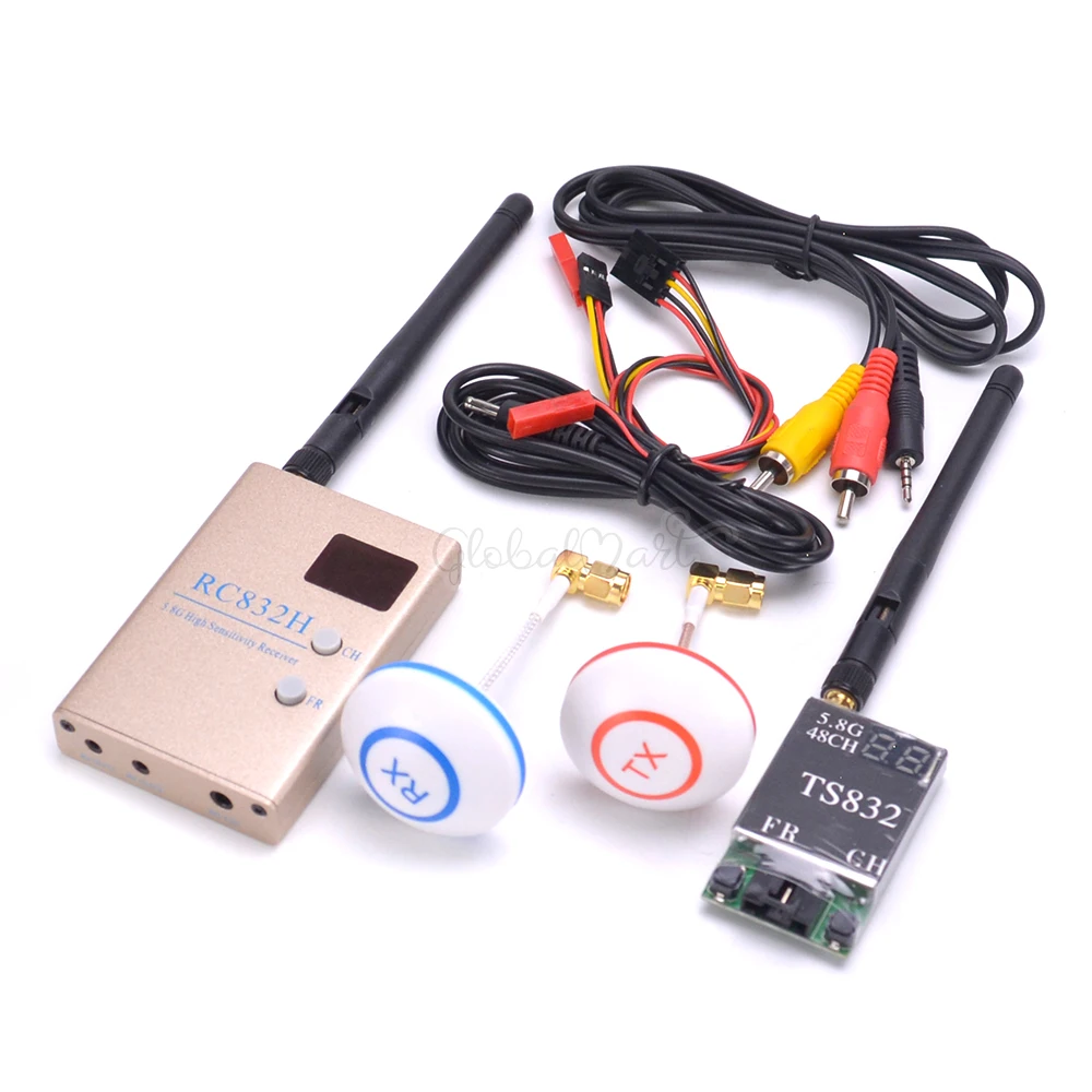FPV 5 8G 600mW 48CH беспроводной AV Передатчик Приемник TS832 + RC832 RC832H Tx Rx Set / 1000TVL 2 8 мм камера