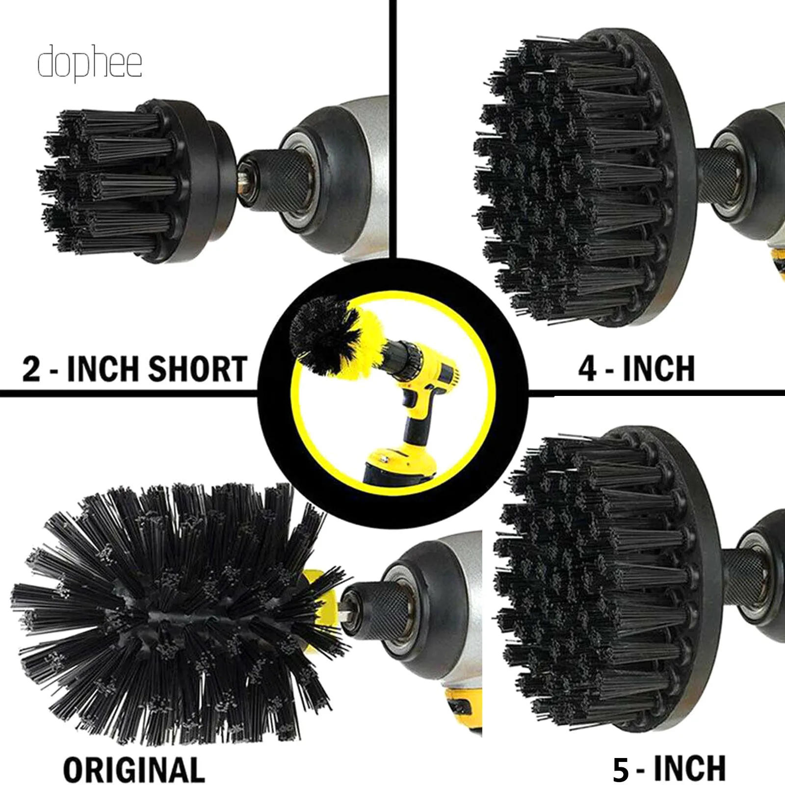 Щетка-дрель dophee мощная щетка-скребок для чистки поверхностей в ванной на кухне