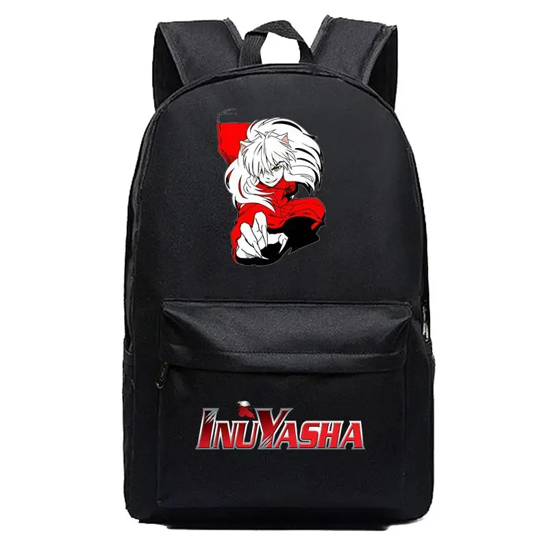 Зеленый New Inuyasha Backpack School Bags Black Anime Cosplay Kids Teens Shoulder Bags - Цвет: Зеленый