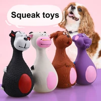 pet dog toy chew squeaky rubber animal toy dog noise toy cleaning teeth supplies toy tough interactive doll dog goods