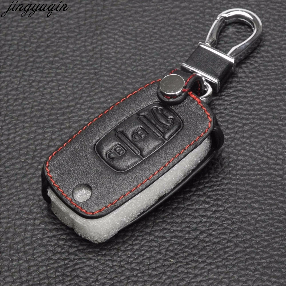 10 шт. пульт дистанционного управления 3 кнопочный ключ автомобиля кожаный чехол
