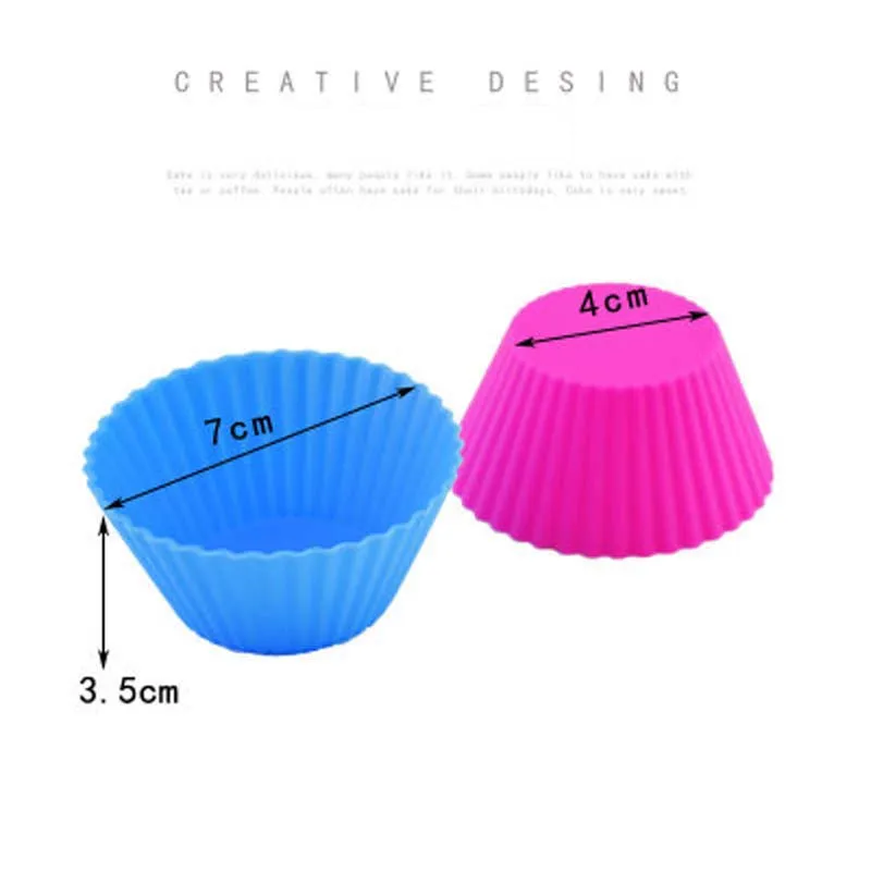 5 шт./компл. круглой формы силиконовой резины прессформы Формы для выпечки торта