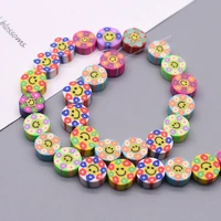 new smiling face polymer clay beads loose spacer beads for diy jewelry making necklace bracelet finding