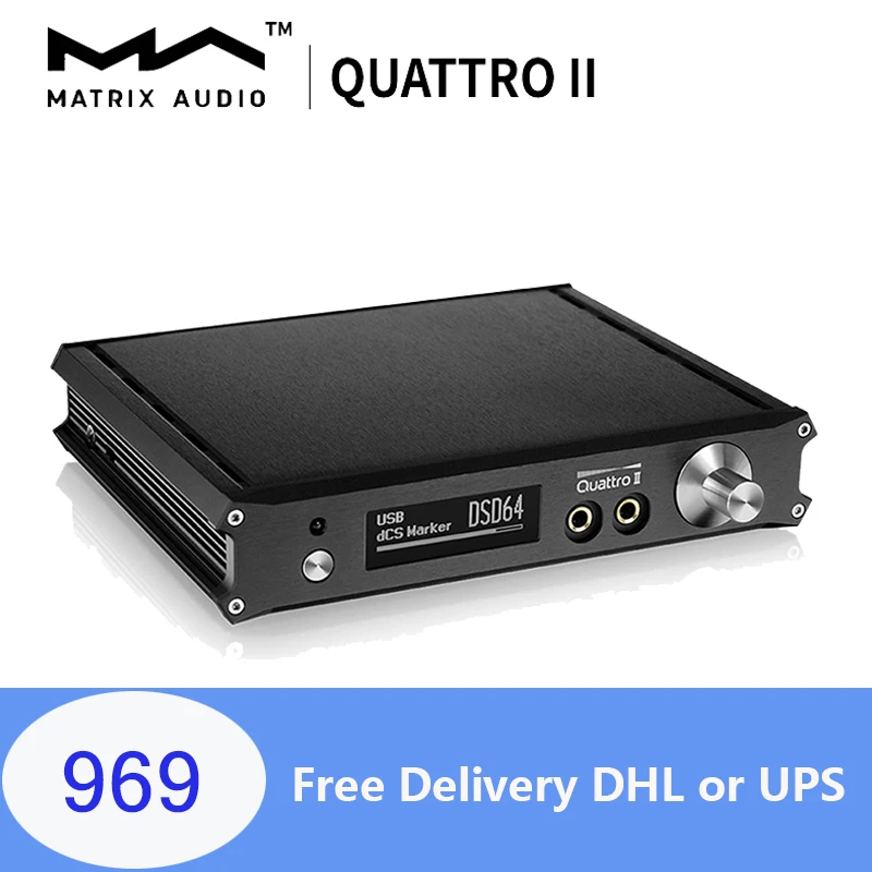 

MATRIX QUATTRO II 32 бит/384 кГц ЦАП, предварительный усилитель и усилитель для наушников с пультом дистанционного управления
