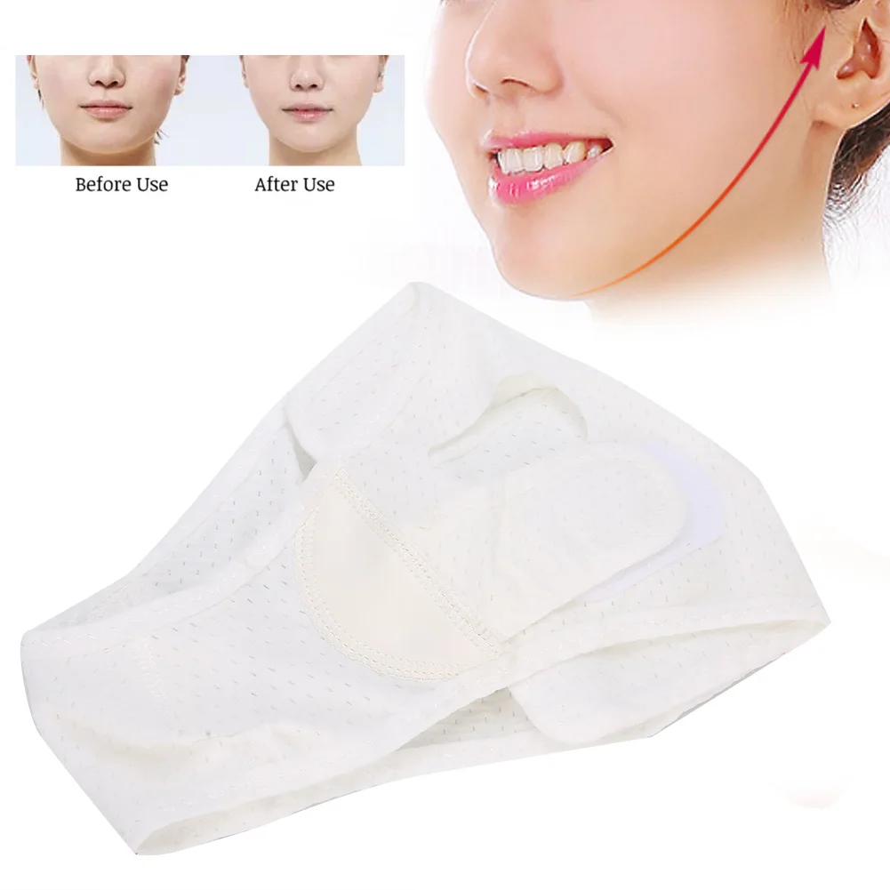 

Cotton Face Tightening Lifting Belt Adjustable Elastic Face Slimming Bandage Breathable Double Chin Reducer V-face Sleeping Belt