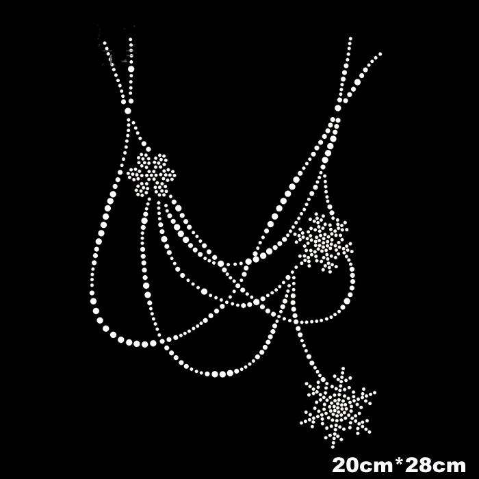 6 шт./лот ожерелье в виде снежинок прессование панелей с горячей фиксацией