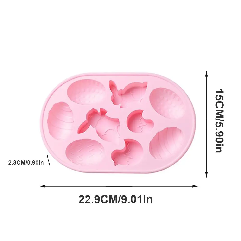 

Silicone Easter Molds Bunny Baking Molds Lightweight Durable Easter Bunny Egg Silicone Mold for Candy Soap Jelly