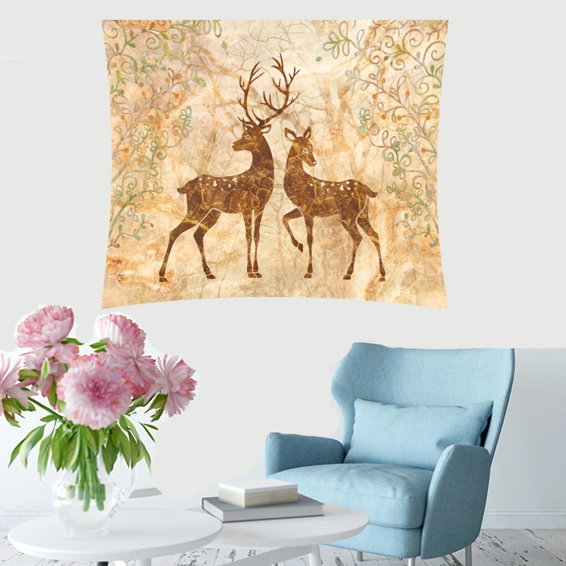 Настенная гобля Pesonality с оленями индивидуальное настенное полотенце гобелен