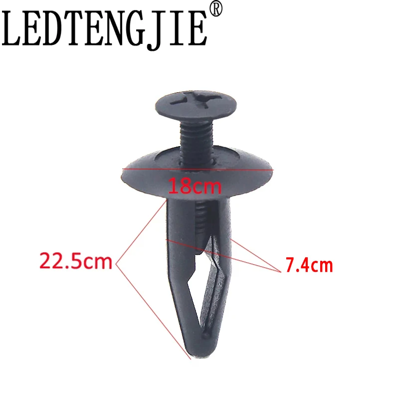 

50Pcs 7.5mm Hole Plastic Rivets Clip Auto Bumper Retainers Fasteners Fit Car Door Trim Panel Fender Clips For Ford Car-styling