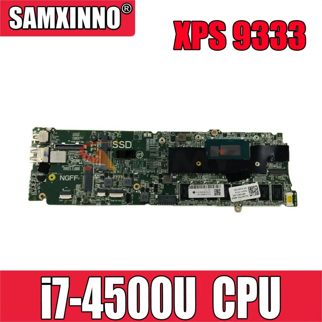 

Original Laptop motherboard For DELL XPS 9333 SR16Z i7-4500U Mainboard CN-0HP75V 0HP75V DAD13CMBAG0