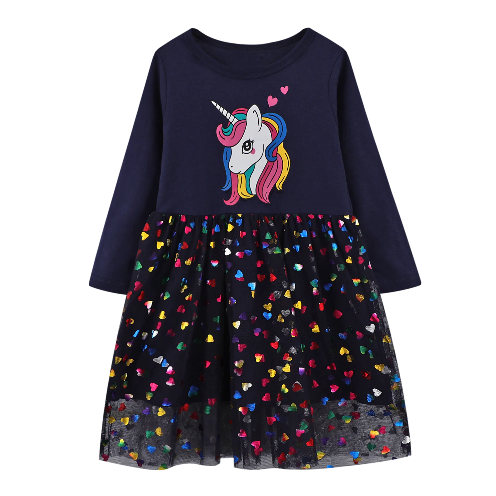 Платья для маленьких девочек Платье дня рождения с единорогом Костюм принцессы