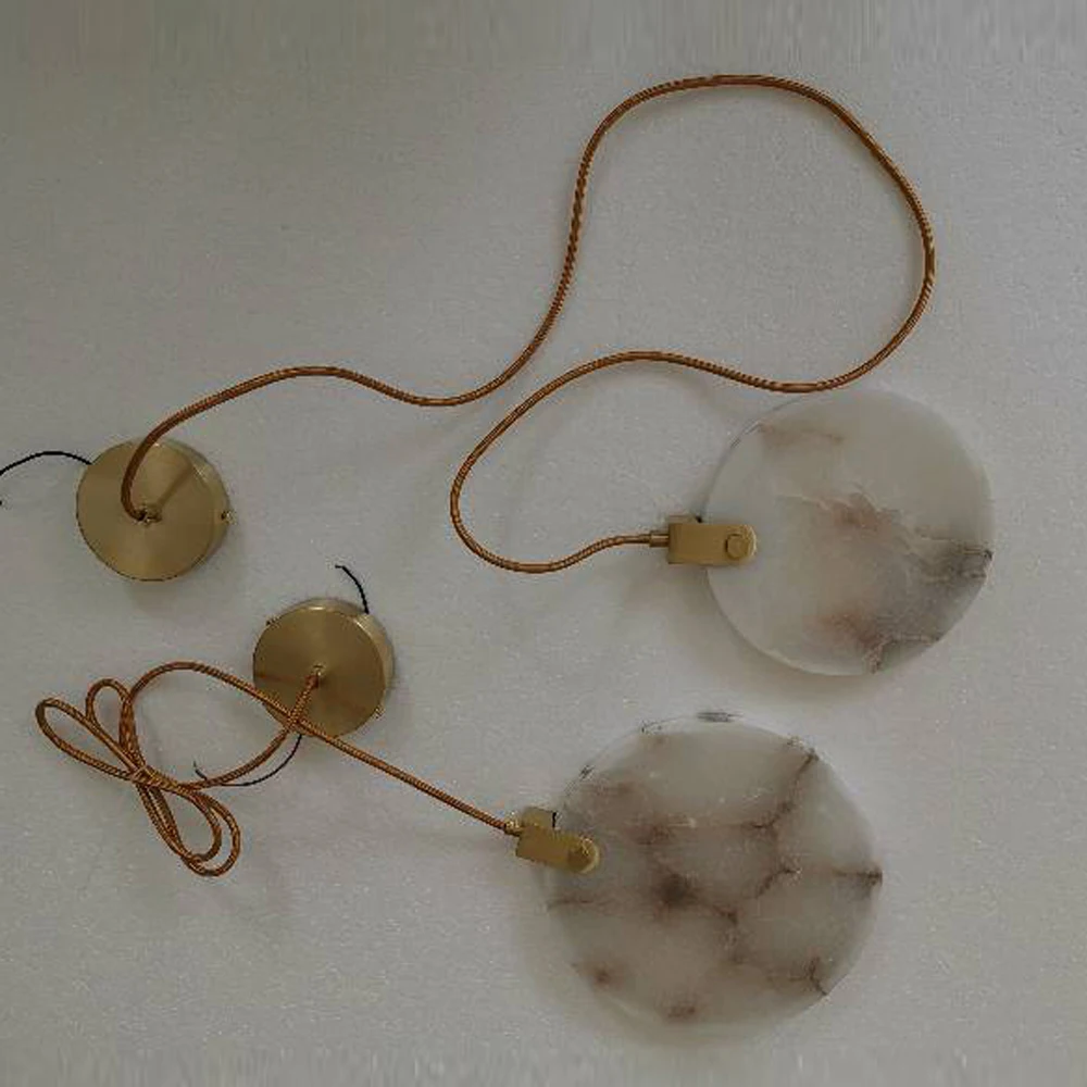 

New Gold LED Chandelier Modern Marble Lamp AC110V 220v Long Staircase Chandeliers Bar Lights