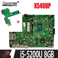 Akemy laptop Motherboard X540UP X540U A540U R504U Mainboard W/ i5-5200U 8GB RAM DDR3 GT920M GPU Free HDD board