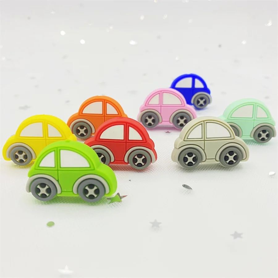 10pc SiliconeAnimal Beads BPA Free Baby Teething DIY Toy For Pacifier Clips New Born Silicone Rodent Tiny Rod Teether | Мать и ребенок